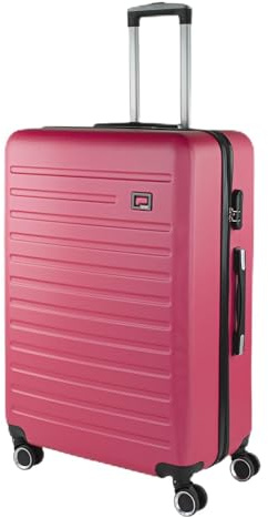 SKPAT - Juego Maletas De Viaje rígidas Trolley con Candado de Combinacion TSA y 4 Doble Rueda 360° Set Maletas De Viaje Ligeras y Resistentes, Fucsia