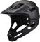 Full Face Mtb Helmet，Mountain Bike Helmet Breathable Shock-Proof PC Full Face Bike Helmet with Detachable Chin Holder & Visor Adjustable Unisex Black for Biking Outdoor
