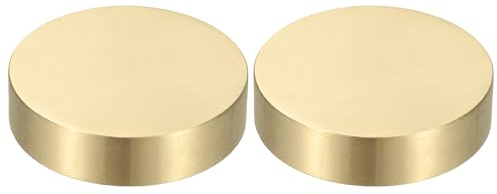 PATIKIL 2 Pcs Presse-Papiers Calligraphie Chinoise, Presse-Papiers Ronde En Laiton 60mm Pour Maintenir Le Papier À Plat Pour Peinture Écriture Dessin À L'Encre Bureau Décoration, Ton Or