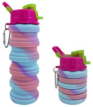 CUAJHNPX gobelet Pliable Tasse d'eau Pliante De Vélo Voyage-Sakura Rose B-500 ML