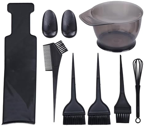 Beaupretty 8pcs Professional Hair Dye Tool Set with Plastic Hair Dye Comb and Brushes Easy to Carry Convenient to Use Or