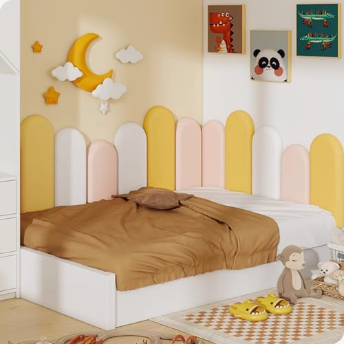Wandkissen Wandpolster Selbstklebend Schlafzimmer, 3D Wandpaneele Gepolstert Kunstleder, Wandschutz Bett Kopfteil, 30mm Anti-Kollisions Polsterpaneel Wand(Dark Green,20cmX50cm)