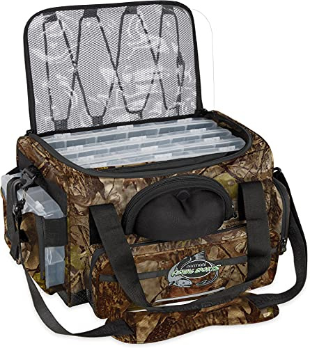 normani XXL Angeltasche mit 5 Köderboxen wasserdichte Angelbox Allzwecktasche Karpfentasche Tackle Bag Angel-Zubehörtasche - inkl. 5 Tackle Boxen und Sonnebrillen Hardcase