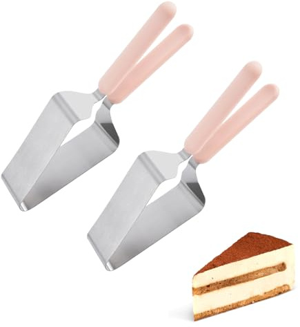 Jilskl 2 Pièce Coupe-Gâteau, Coupe-Gâteau Triangulaire, Pince à Gâteau Réglable, Pince à Gâteau En Acier Inoxydable, Peut Être Utilisé Pour Les Fêtes, Les Mariages, Les Événements, La Maison