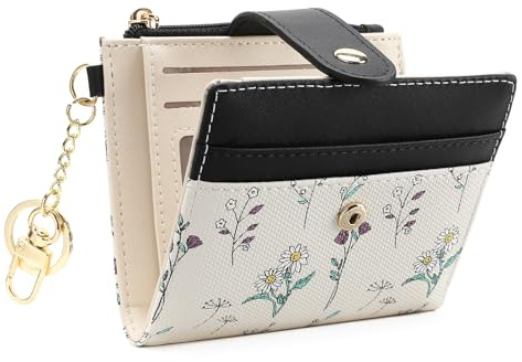 GAEKEAO Petit Portefeuille Femme, Porte Monnaie en Cuir avec Blocage RFID, Porte Carte Femme avec Compartiment pour Carte d'identité et Pochettes pour Cartes