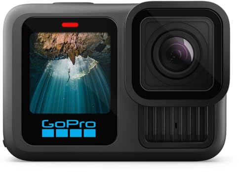 GoPro HERO13 Black - Waterproof Action Camera with 5.3K60 Video, 27MP Photo + Compatability with HB-Series Lenses (Renewed)