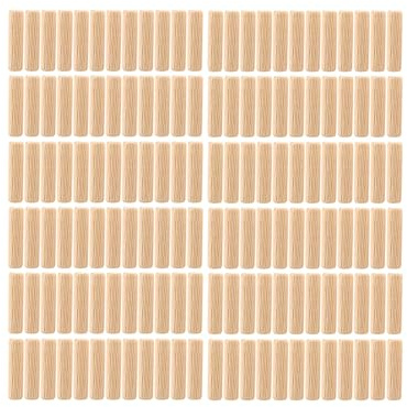90 Pcs Wooden Dowels Assorted, M10 Wood Plugs Dowel Rods, Woodwork Pins Tapered and Ribbed for Grooved Fluted, Craft, DIY, Carpentry (M10*40-90)