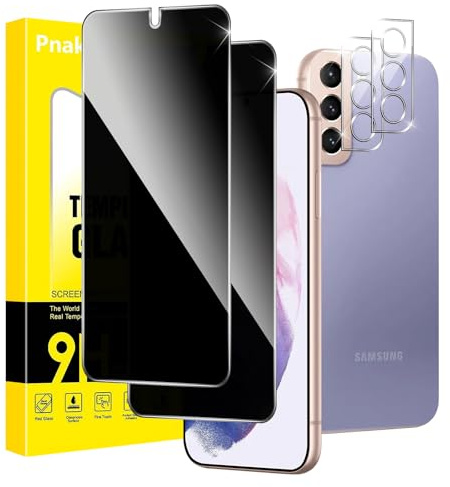 Pnakqil Sichtschutz Panzer Schutz Glas für Samsung Galaxy S21 5G mit Kameraschutz,Privacy Schutzfolie Displayschutz,Anti-Spy Schutzglas Panzerfolie mit 28° Blickschutz Sichtschutzfolie, 2 Stück