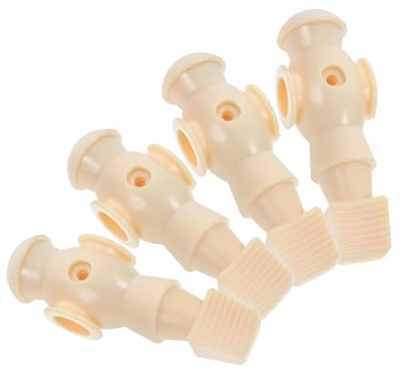 FRCOLOR 4 Figuras de Jugador de Futbolín de Resina Beige 4 Piezas Forma Ergonómica , Resistentes a Impactos y Fácil Reemplazo para Juego de Fútbol de Mesa