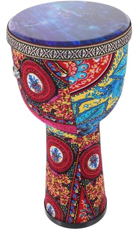 ARTSEWPLY Djembe Handtrommel 8 Zoll aus Sicherem Material Leichte Afrikanische Trommel für Kinder und Erwachsene Tragbares Schlaginstrument für Anfänger und Musikfreunde