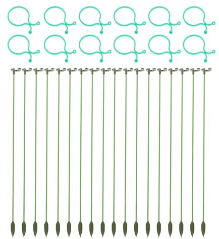 Veemoon Support pour Plantes Grimpantes en Pot Tuteur pour Plantes Simples 15 Tiges en Métal et 10 Clips Résistant à la Décoloration Solide et Réutilisable pour Jardin Intérieur et