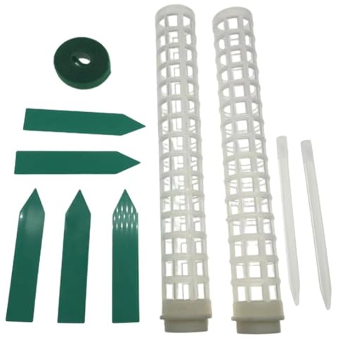 Lot de 2 colonnes grimpantes pour lierre Monstera Pothos - Support de poteau en mousse avec bâtons de sol et attaches pour plantes, blanc
