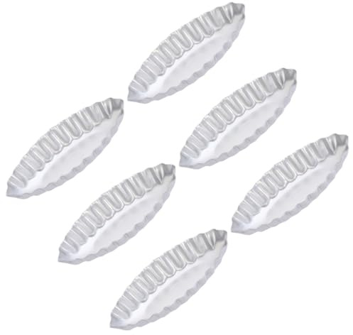 UKCOCO Molde para Hornear Tartaletas Pequeño 6 Piezas de Aleación de Aluminio Anodizado Antiadherente, Bandeja para Mini Tartas Creativa, Apto para Horno y Refrigerador, Utensilios
