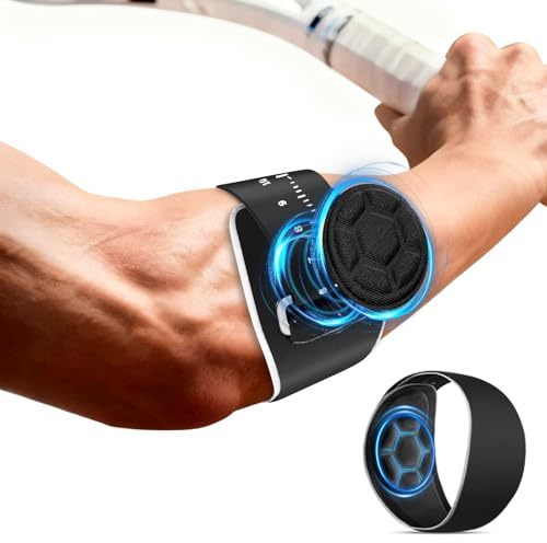 iRabey Ellenbogenbandage für Tennis, Golf, Fitness, Einstellbare Kompressionsbandage für Männer & Frauen, Atmungsaktive Ellenbogenstütze für Sport & Alltag, Schwarz
