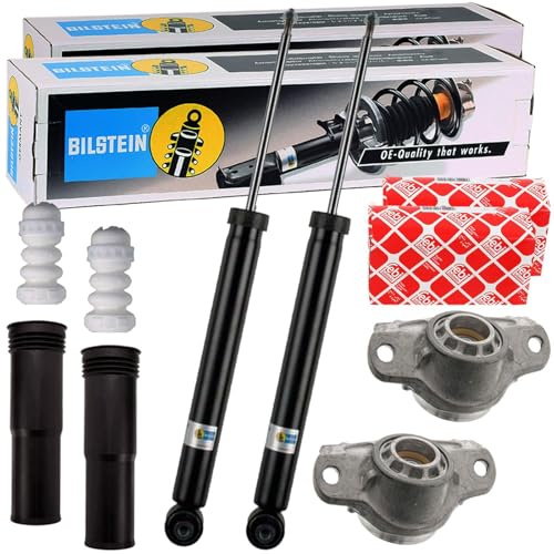 2x Bilstein B4 Stossdämpfer + Febi Domlager hinten | 19-171623 + 31984 + 910156 Kompatibel mit A4 B8 (8K2),A4 B8 Avant (8K5),A5 (8T3),A5 Sportback (8TA)