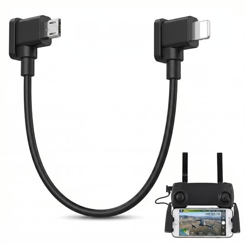 Câble Micro Usb De Données Ios Vers Micro USB pour DJI Spark pour DJI Mavic / Spark / Air / Pro, 30 cm Micro USB Auf L Kabel pour DJI Controller, Link pour iPhone, Câble pour Controller Data Cable