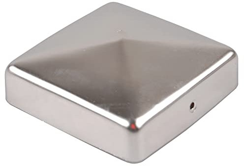 Baumarktplus Edelstahl Pfostenkappe Abdeckkappe für Pfosten Pyramide 10x10 cm 101 x 101 mm