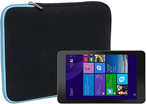 Slabo Tablet Tasche Schutzhülle für Dell Venue 8 Pro Hülle Etui Case Phablet aus Neopren – TÜRKIS/SCHWARZ
