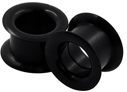 Longbeauty 1 Paar Hollow Hart Silikon Tunnel Plugs Ohr Piercing 3mm-25mm