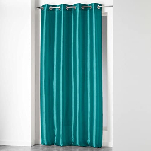 Douceur d'Intérieur Vorhang, mit Ösen, Polyester, 140 x 240 cm, Keramik, blau, 140x1x240 cm