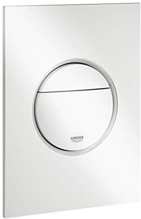 Grohe Nova Cosmopolitan S WC- Betätigungsplatte für Rapid SL S-Size, 130 x 172 mm, 2-Mengen- und Start und Stopp-Betätigung, Alpinweiß 37601SH0 Design Größe