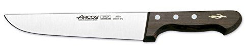 Arcos Serie Atlantico - Caja 6 uds Cuchillo Carnicero - Hoja de Acero Inoxidable de 200 mm - Mango de Madera Palisandro Color marrón (6 UDS)