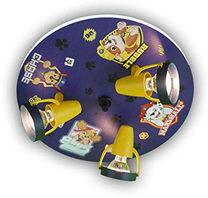 Niermann Standby Strahler Blumenwiese, rosa3 x GU10, max. 35 Watt, Made in Germany, verstellbare Strahler, Spots, Kinderleuchte, Kinderlampe (Paw Patrol)