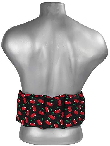 Johanniskernkissen 7-Kammer mit Band, 65x15 cherry-black - Wärme od. Kälte Rücken, Lende, Wärmekissen Körnerkissen