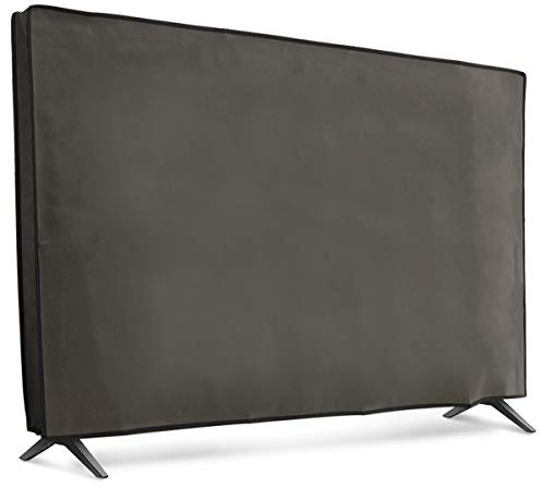 kwmobile Indoor 49-50 TV Cover – Television Dust Cover Screen Protector – TV Screen Dust Protection – Synthetic Fabric Dark Grey