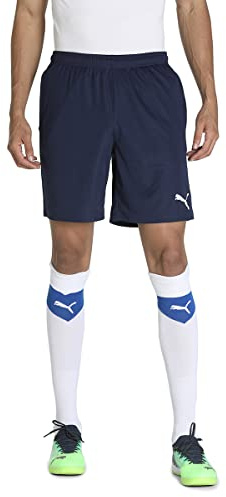 PUMA Herren Teamrise Shorts, Peacoat-puma White, S EU