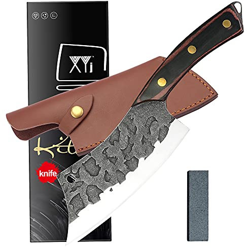 XYJ Full Tang 6 pollici Tactical Kitchen Knife Fixed Blade Coltello da cucina Meat Cleaver Camping Butcher Knife