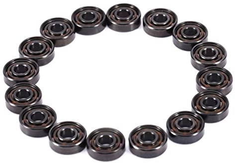 MARIAN 16 Stück Keramik 608 Kugellager 8 x 22 x 7 mm ABEC-11 Hybrid 6 weiße ZrO2 Kugeln Skating Inline