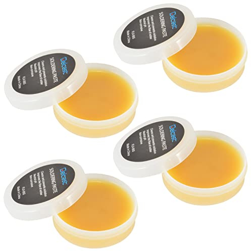 Delcast 4-Pack Rosin Paste Soldering Flux for Electronics Circuit Boards and Copper Electrical Wire