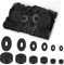 150 PCS Rubber Washers, 6 Sizes Nylon Washers, Round Gasket Gasket Assortment, Black Flat Plastic Spacers Washers for Sealing Repair and Most Standard Hose/Faucet/Shower Head Connection M5 M6 M8 M10