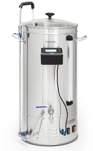 KLARSTEIN Kit Birra Artigianale Completo, Fermentatore Birra da 45L, Kit per Fare la Birra in Casa in Acciaio Inossidabile, Kit Birra Fai da Te, modalità Automatica, 3300W, Auto-Mode, Smart App