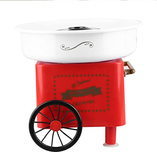 Machine à Barbe à Papa, 500W Candy Floss Maker, Design de Style Rétro, Excellent Cadeau Pour Les Fêtes D'anniversaire, la Fête des Enfants et le Jour de Noël,Rose (31 * 31 * 30cm)