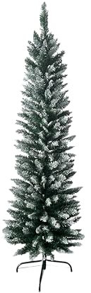 Künstlicher Tannenbaum Weihnachtsbaum schmal mit Schnee-Effekt (120 cm)
