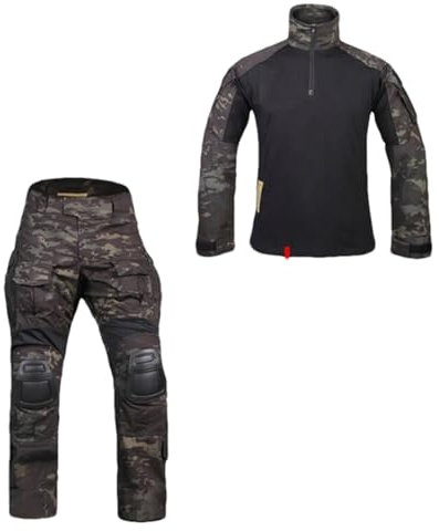 ZMIN G3 Uniform Kampf Shirt Hosen Mit Knie Pads Militär Uniform Taktische Paintball Jagd Kleidung Bdu Camo MCBK XL