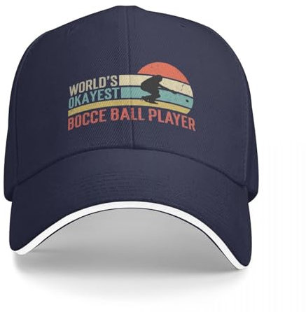 Baseballkappe Snapback Sonnenhut der Beste Boccia-Spieler der Welt Boccia-Geschenkkappe Baseballkappe modischer Sonnenhut große Mütze für Männer Damen Männer und Frauen