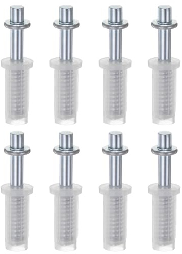 sourcing map 8 Stück Bifold Door Hardware Top Pivot 3/8 Zoll federbelastet Doppelfalt-oben Drehgelenk für Falttür Akkordeon-Tür