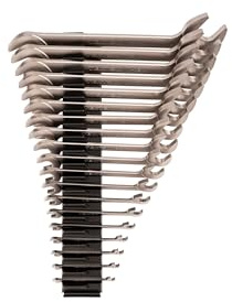 TEKTON WAE91503 Winkelkopf-Schraubenschlüssel-Set mit modularem Schraubenschlüssel-Organizer, 19-teilig (1/4-1-1/4 Zoll), hergestellt in den USA | (1/4 - 2.5-0.6 cm Modularer Organizer, satiniert, hergestellt in den USA