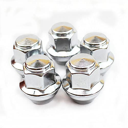 Radschrauben,Radmuttern,Radbolzen 5 Teile/Los Chrom-Rad-Nutmuttern Passend für Ford Foucs Mk3 Mondeo Kuga Escape Fiesta Fusion Lincoln M12 * 1.5