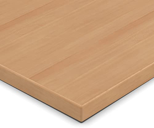 28mm Spanplatte Zuschnitt Weißbuche melaminharzbeschichtet Länge bis 200cm Dekorplatten Zuschnitte mit Umleimer Auswahl: 50 x 80 cm (ABS Kante komplett)