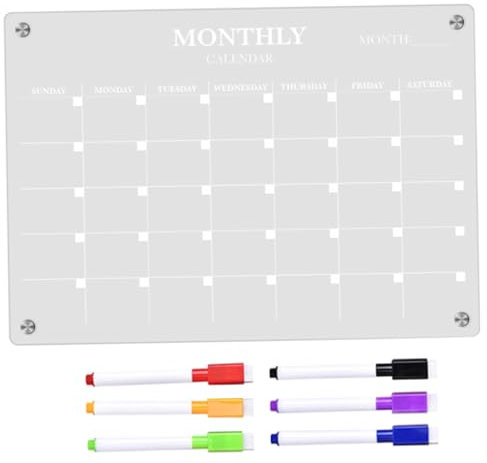 KICHOUSE Löschbarer Zeitplanbrett Magnetischer Memo-planer Acryl-wandkalender Für Das Klassenzimmerbüro