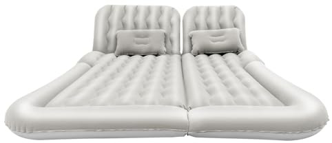 MINRS Auto Matratze 120 x 170 cm Luftmatratze Selbstaufblasend mit Luftpumpe und Kissen wasserdichte Tragbare Aufblasbare Matratze für Reisen Camping Outdoor Aktivitäten (Grau)