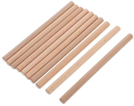 PartyKindom Clavijas de Madera para Tablero Perforado, 10 Piezas, Khaki