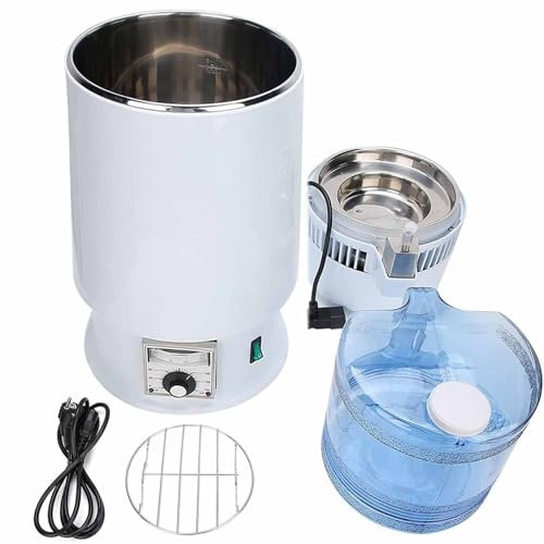 Destilador de agua profesional, purificador de agua de 750 W, de acero inoxidable de grado alimenticio con recipiente para hogares, oficinas, laboratorios, hospitales y clínicas dentales