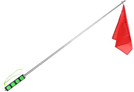 Gralara Telescopic Horse Training Flag Portable Convenient Equestrian Flags with Flagpole Retractable Equestrian Training Flag Horsemanship Flags