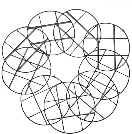 SUPVOX Set 10 Piedini per Vasi da Esterno in Plastica 20cm, Supporti Traspiranti per Fioriere e Piante da Giardino, Base Antiruggine per Drenaggio e Protezione Radici