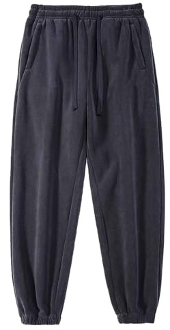 Hiking Pants Mens Fleece Work Trousers Men Waist Thermal Trousers Fleece Lined Joggers Thermal Trouser Lined Joggers Pant Tall Warm Cargo Painter Jogging Work Cargo Trouser Grey